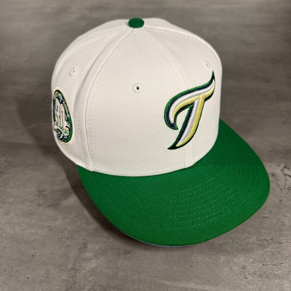 Hat Club Toronto Blue Jays New Era Cap 7 1/8 White Green Custard Baby Blue 5950
